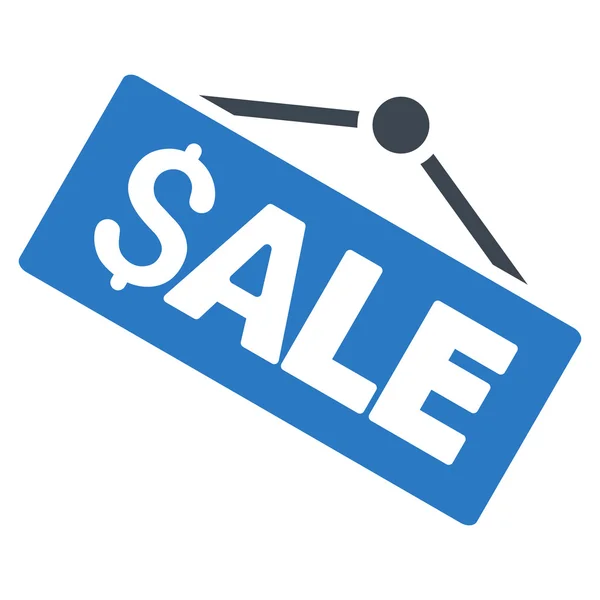 Prodej vývěsní štít plochý glyf ikona — Stock fotografie