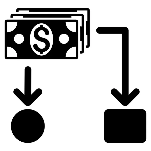 Cashflow Flatglyph-Symbol — Stockfoto