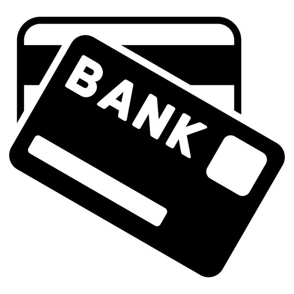 Банк карт плоских гліфів значок — стокове фото