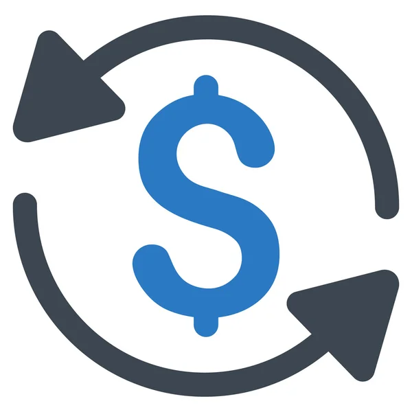 Money Turnover Flat Glyph Icon — Stock Photo, Image