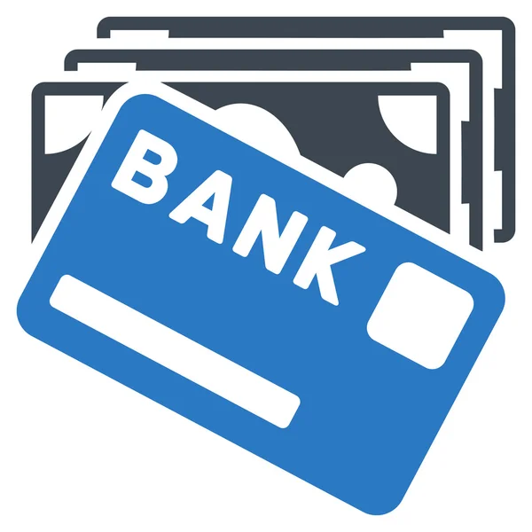 Dinheiro de crédito Flat Glyph Icon — Fotografia de Stock