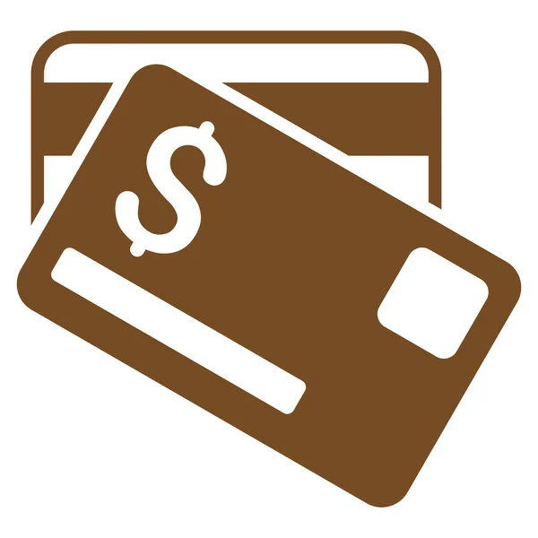 Creditcards platte Glyph pictogram — Stockfoto