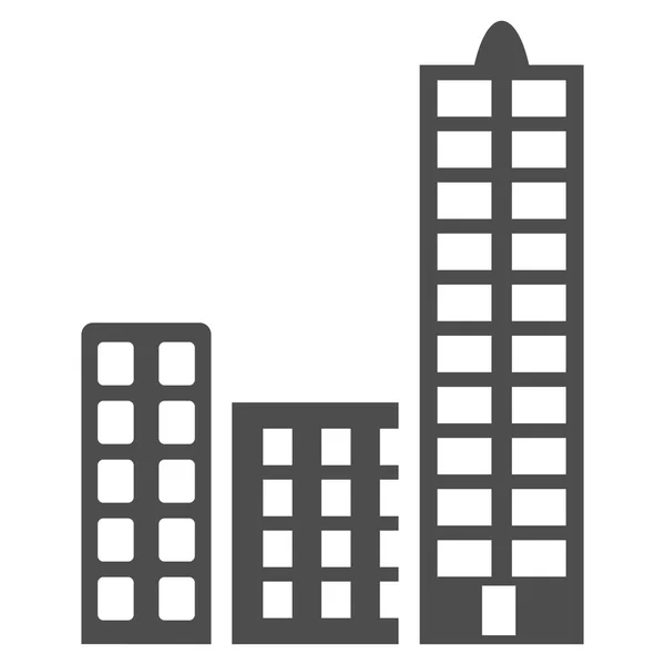 Ikona miasta płaskie glifów — Zdjęcie stockowe