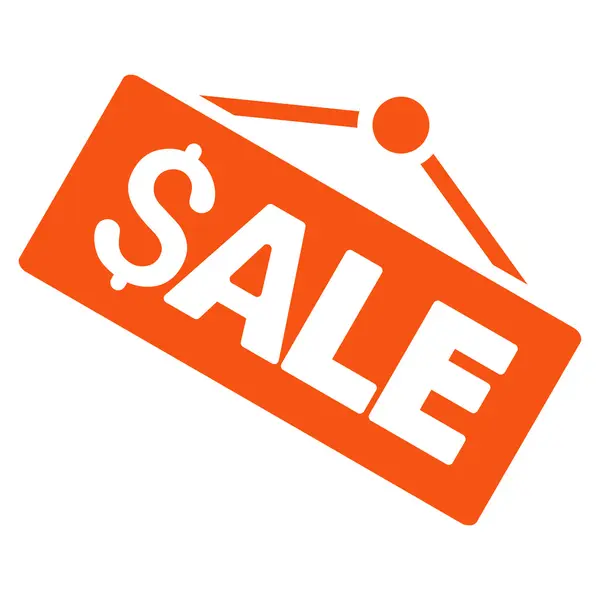Prodej vývěsní štít plochý glyf ikona — Stock fotografie