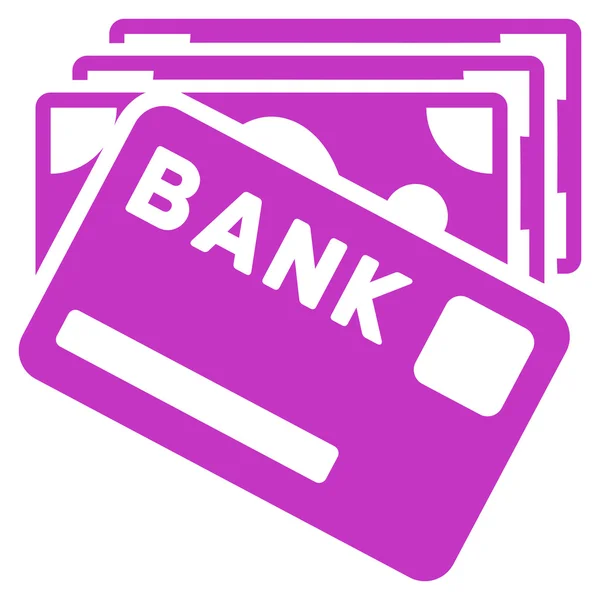 Kreditgeld-Flat-Glyph-Symbol — Stockfoto