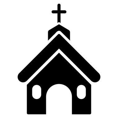 kilise düz vektör simgesi