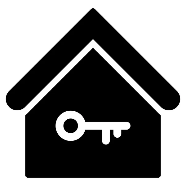 Home Schlüssel flache Vektor-Symbol — Stockvektor