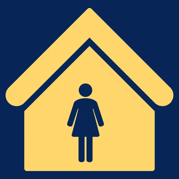 Woman Toilet Flat Vector Icon — Stock Vector