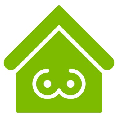 Striptiz barında düz glif simgesi