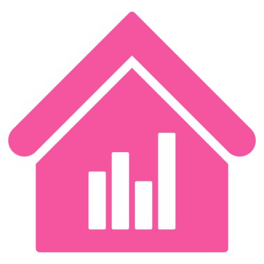 Realty Bar grafik düz glif simgesini