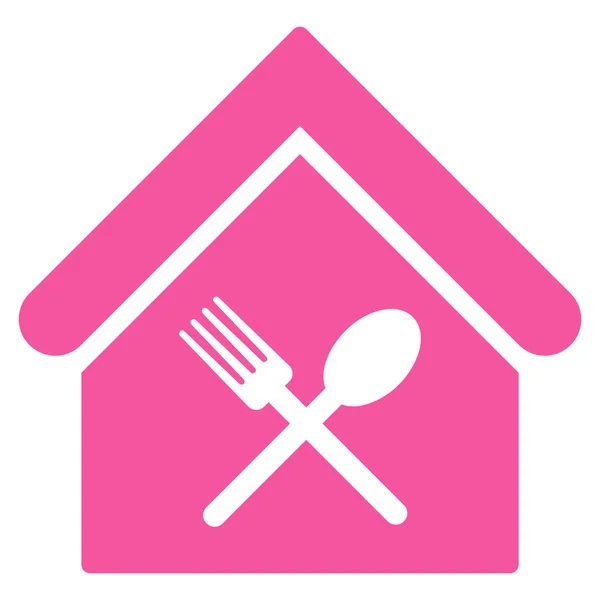 Żywności z płaskim sąd glifów ikona — Zdjęcie stockowe