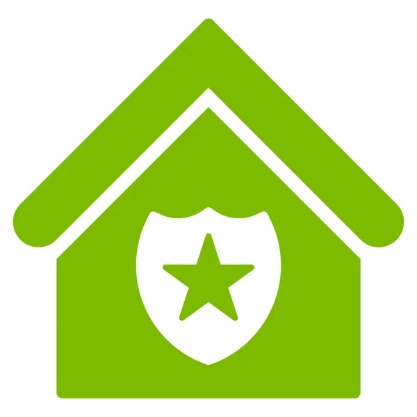 Immobilien-Schutz flache Glyphen-Symbol — Stockfoto