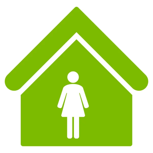 Frau Toilette Wohnung Glyphen-Symbol — Stockfoto