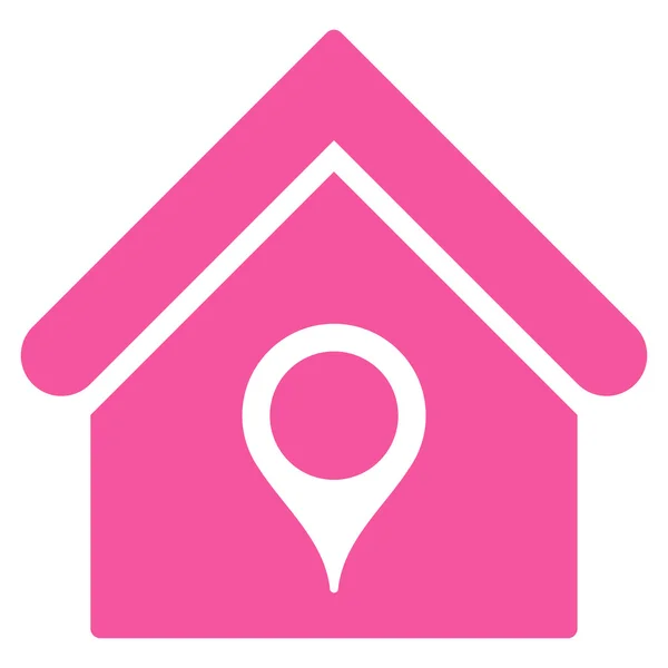Ikonę płaskie glifów lokalizacji domu — Zdjęcie stockowe