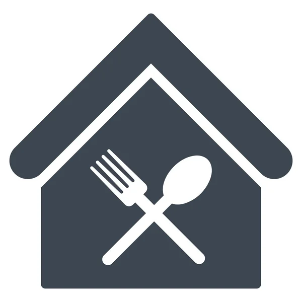 Food Court Flat Glyph Icon — Stock Photo, Image