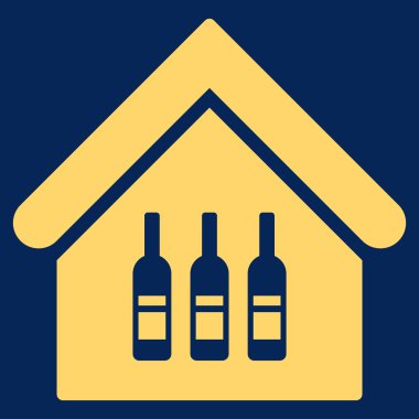 Wine Bar düz vektör simgesi