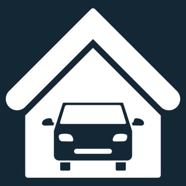 Araba garaj düz vektör simgesi