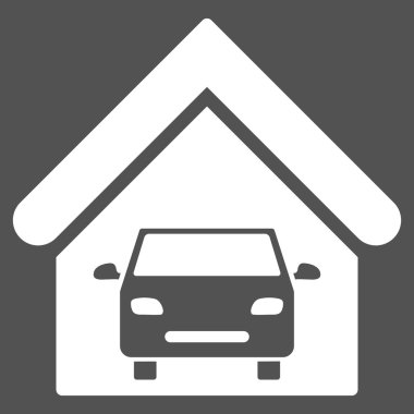 Araba garaj düz vektör simgesi