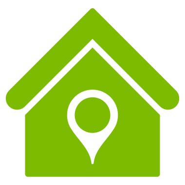 Evin konumu düz vektör simgesi