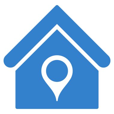 Evin konumu düz vektör simgesi