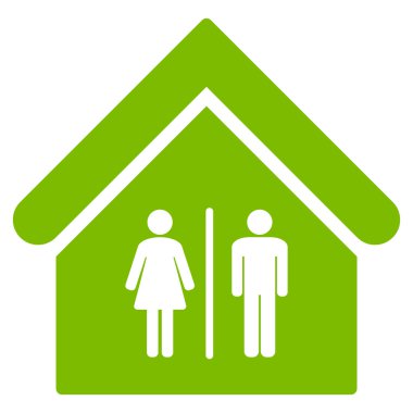 Tuvalet Binası düz vektör simgesi