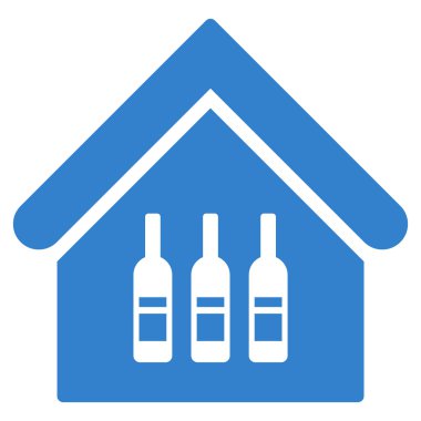 Wine Bar düz vektör simgesi