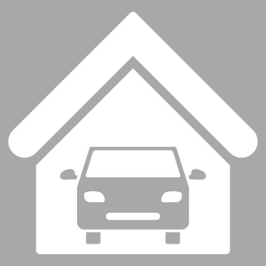 Araba garaj düz vektör simgesi