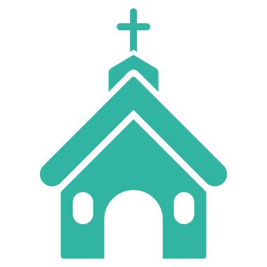 kilise düz vektör simgesi