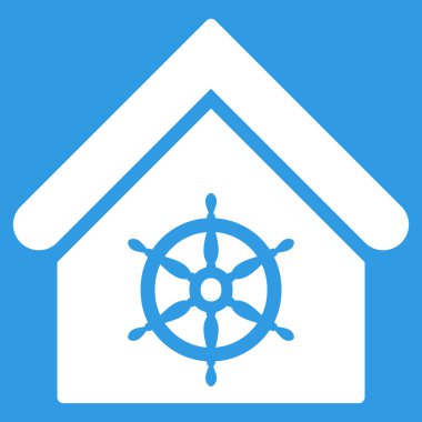 Direksiyon simidi House düz vektör simgesi