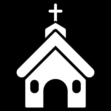 kilise düz vektör simgesi