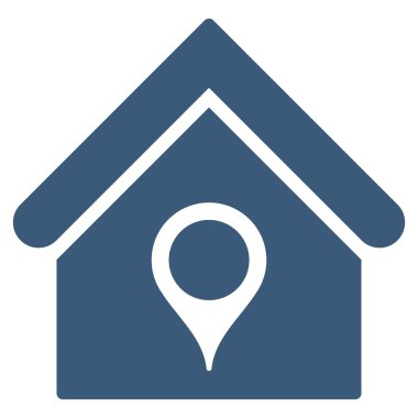 Evin konumu düz vektör simgesi