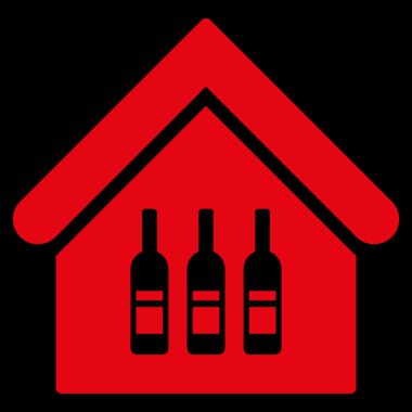Wine Bar düz vektör simgesi