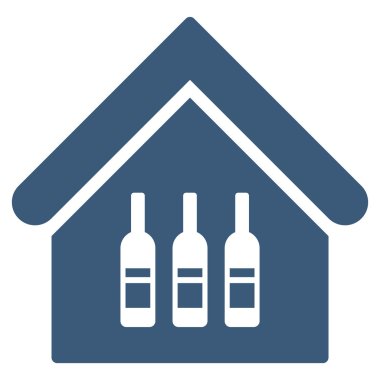 Wine Bar düz vektör simgesi
