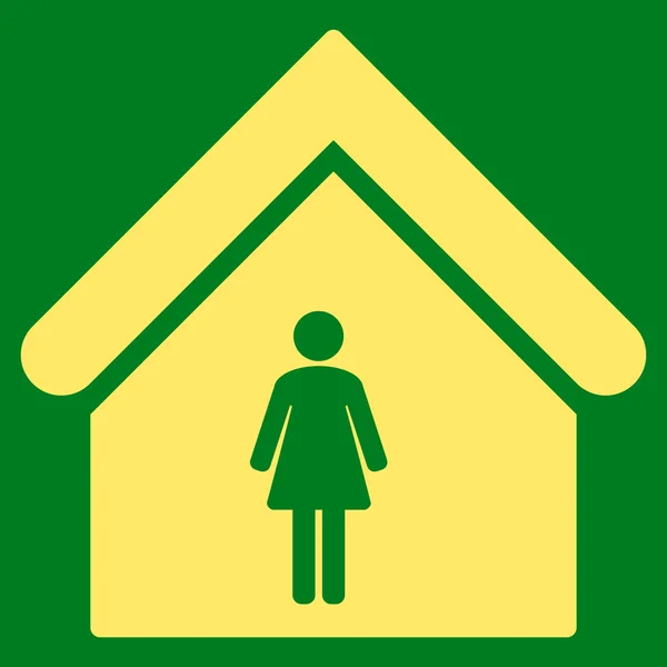 Femme toilettes plat vecteur icône — Image vectorielle