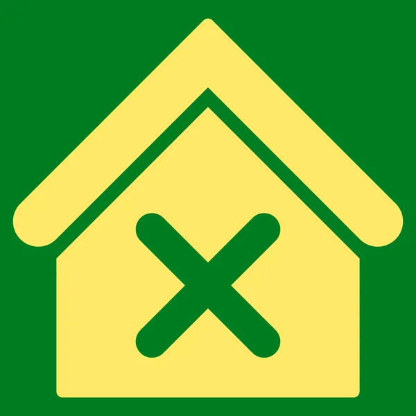 Fel hus platt vektor symbol — Stock vektor