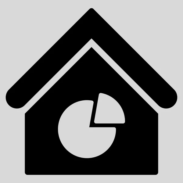 Icona vettoriale piatta grafico a torta immobiliare — Vettoriale Stock