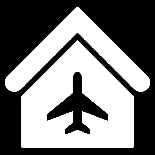 Samolot Hangar płaskie wektor ikona — Wektor stockowy