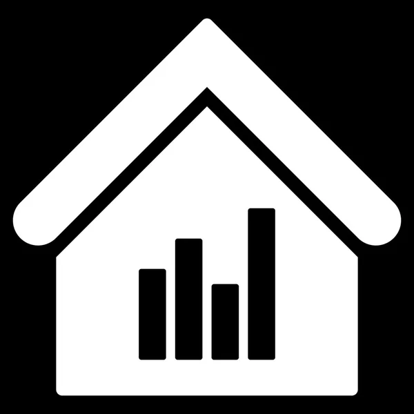 Gráfico de barras Realty Icono de vector plano — Archivo Imágenes Vectoriales