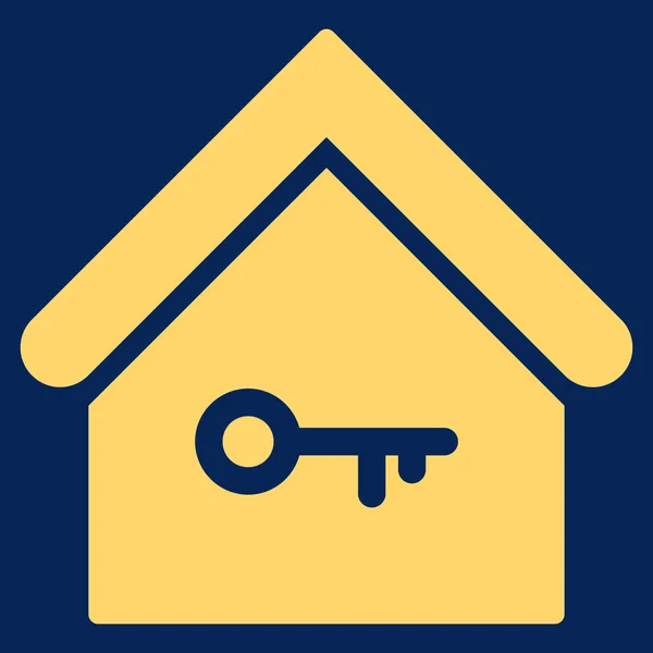 Home Key Flat Vector Icon — Stock Vector