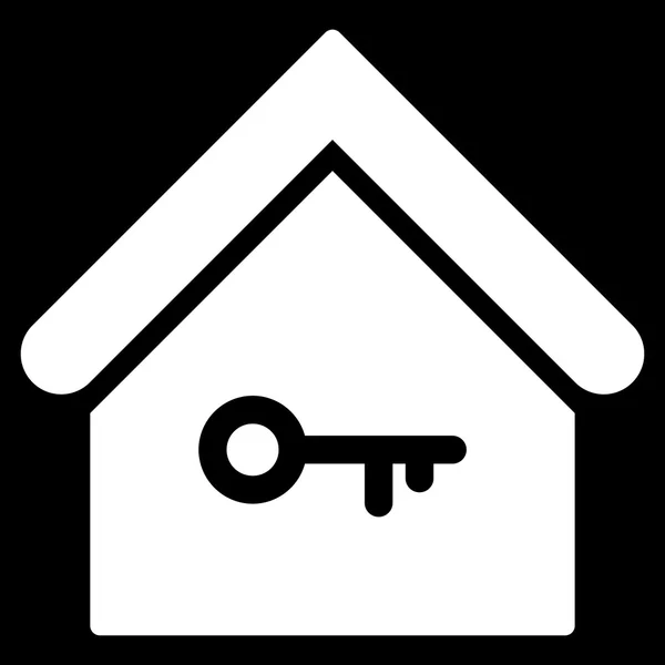 Ikona domu klucz płaski wektor — Wektor stockowy