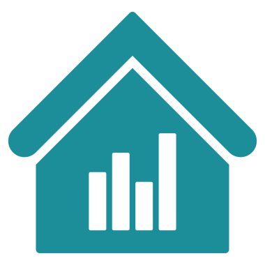 Realty Bar grafik düz glif simgesini