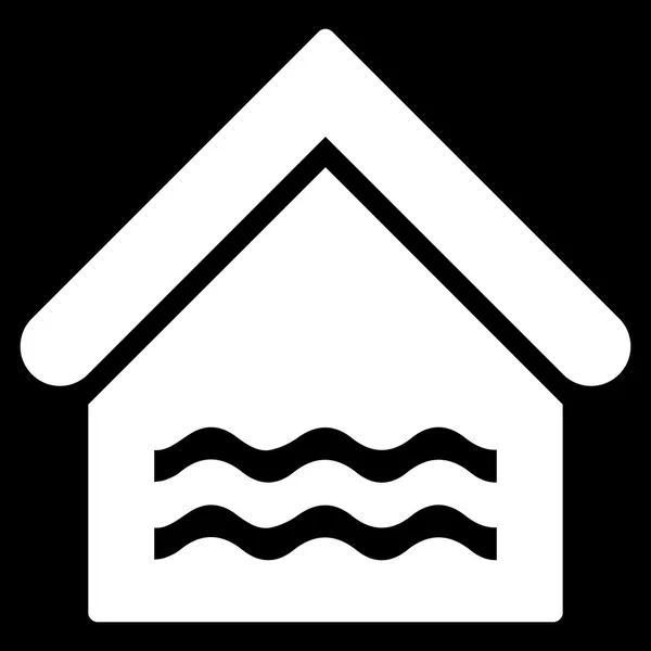 Икона "Бассейн с плоским глифом" — стоковое фото