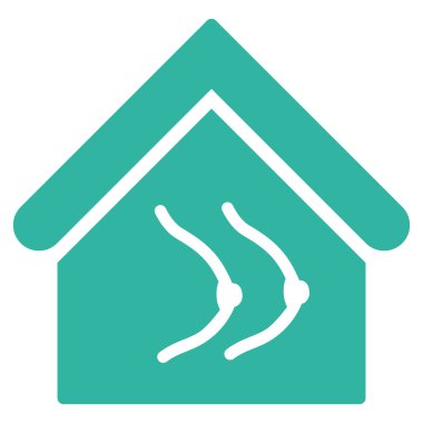 Erotics House düz vektör simgesi