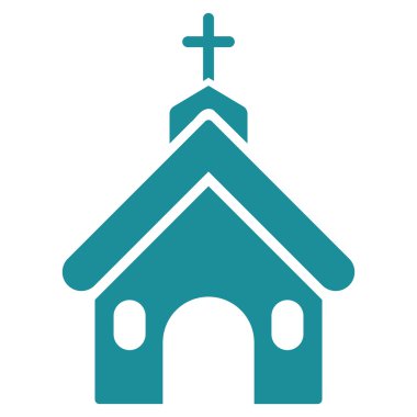 kilise düz vektör simgesi