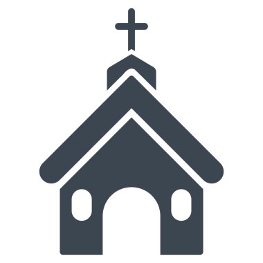 kilise düz vektör simgesi