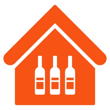 Wine Bar düz vektör simgesi