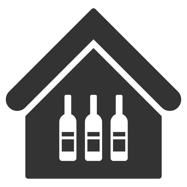 Wine Bar Flat Vector Icon — Stock Vector