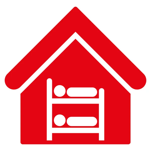 Hostel Flat Vector Icon — Stock Vector