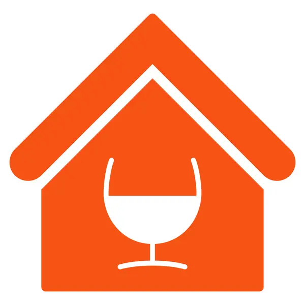 Alkohol Bar platta vektor symbol — Stock vektor