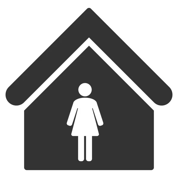 Женская векторная икона туалета — стоковый вектор